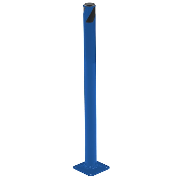 STEEL PIPE SAFETY BOLLARD 24"X1.75" BLUE